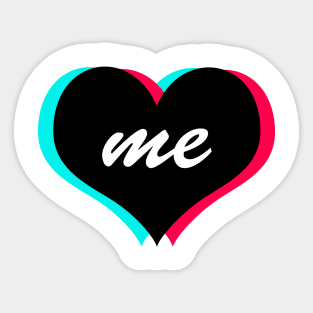 TikTok Heart Me Black Sticker